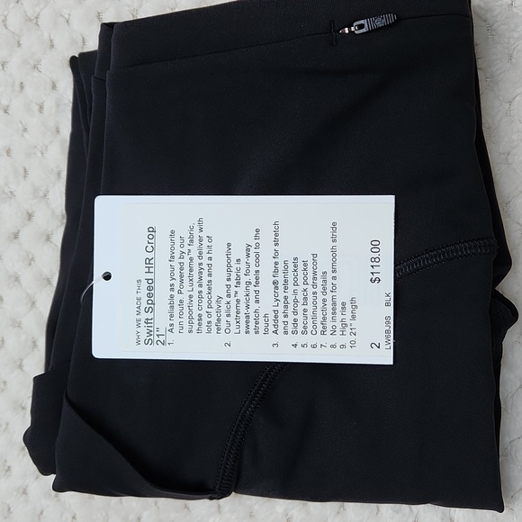 Nwt Lululemon Swift Speed HR Crop 21 Leggings *Luxtreme - Picture 9 of 9